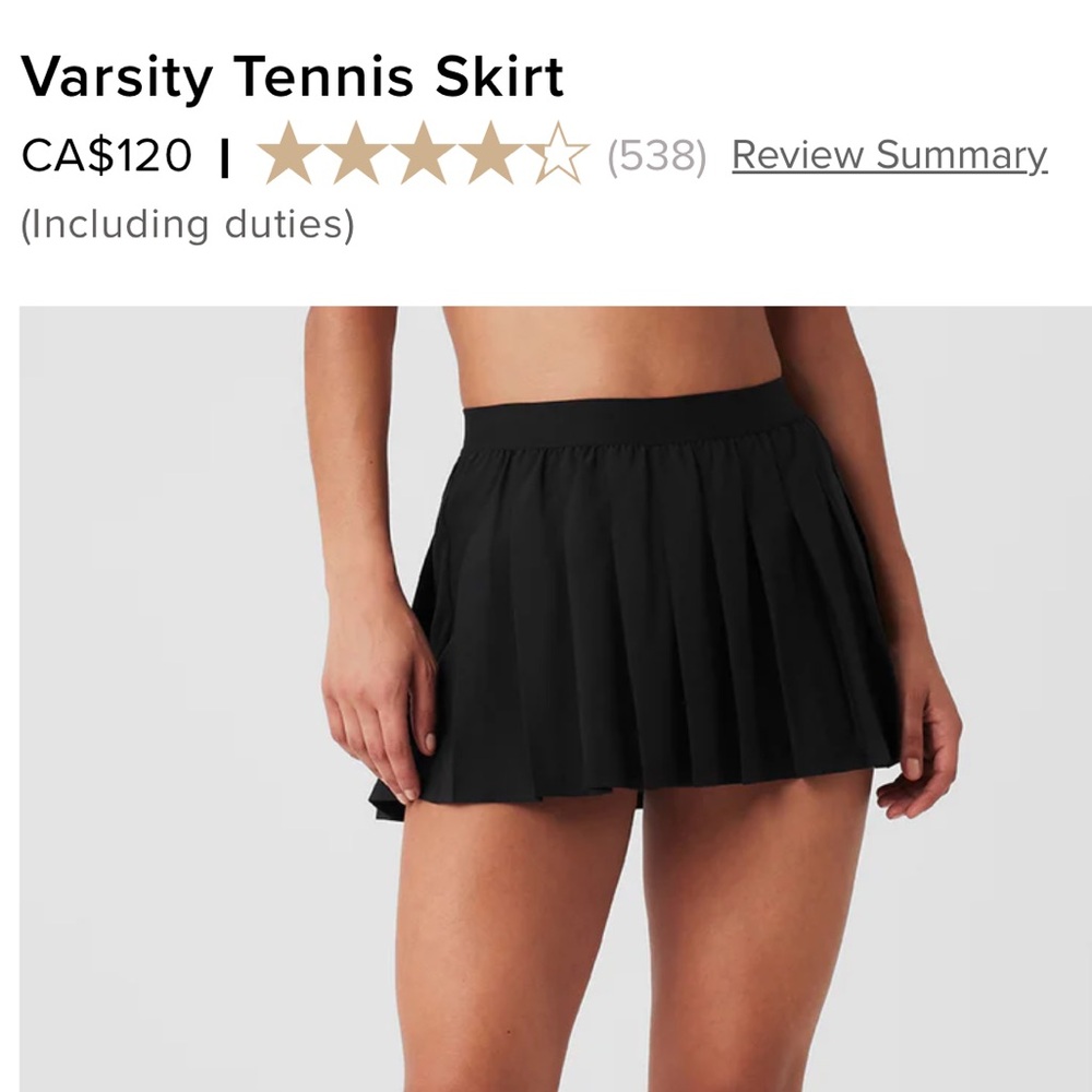 Alo Yoga Varsity Tennis Skirt